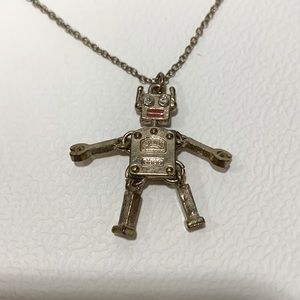 Gold Robot Necklace